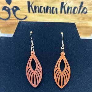 Wood Carved Earrings